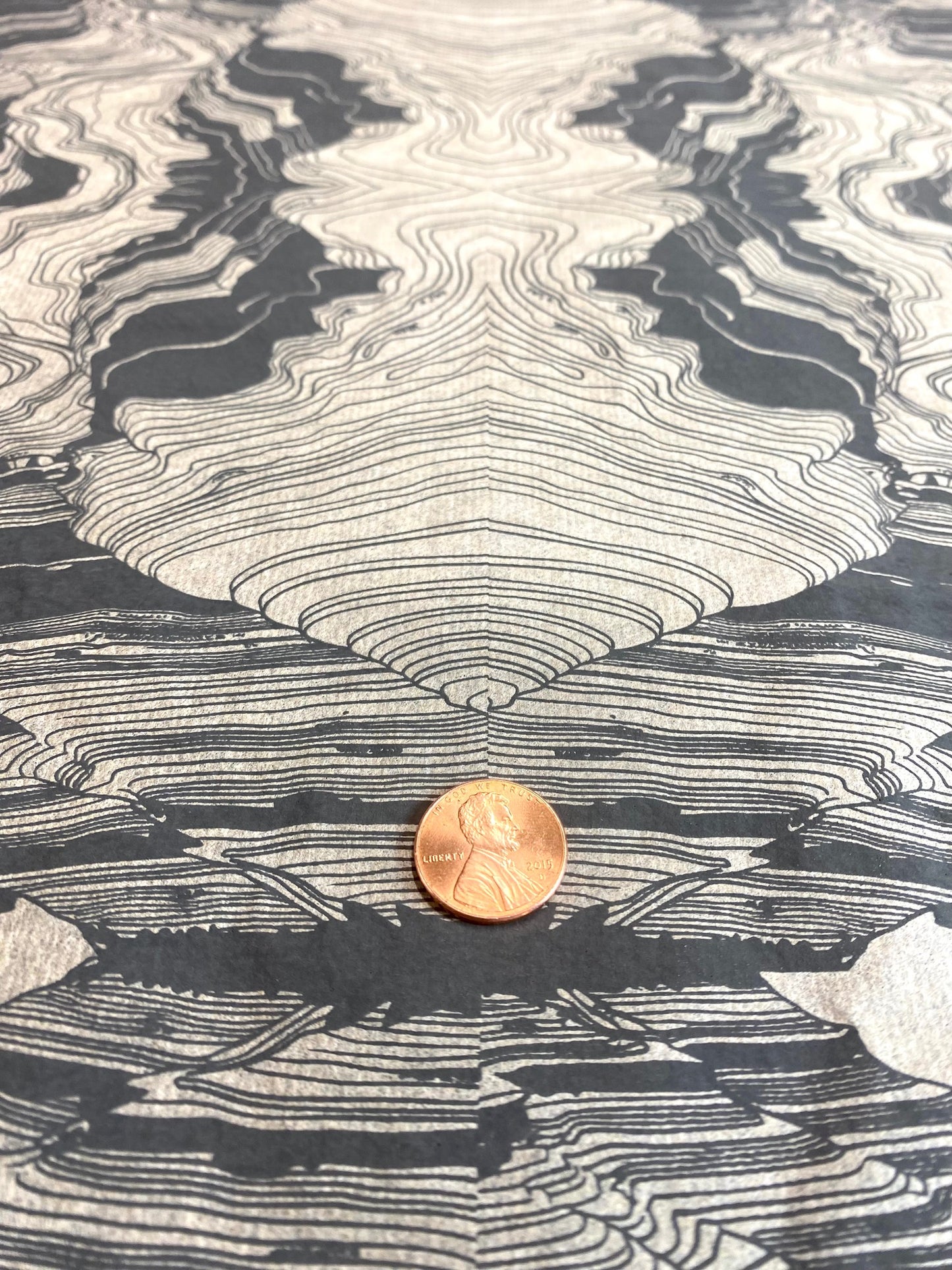 6 Topographic Map Underglaze Transfer Sheet