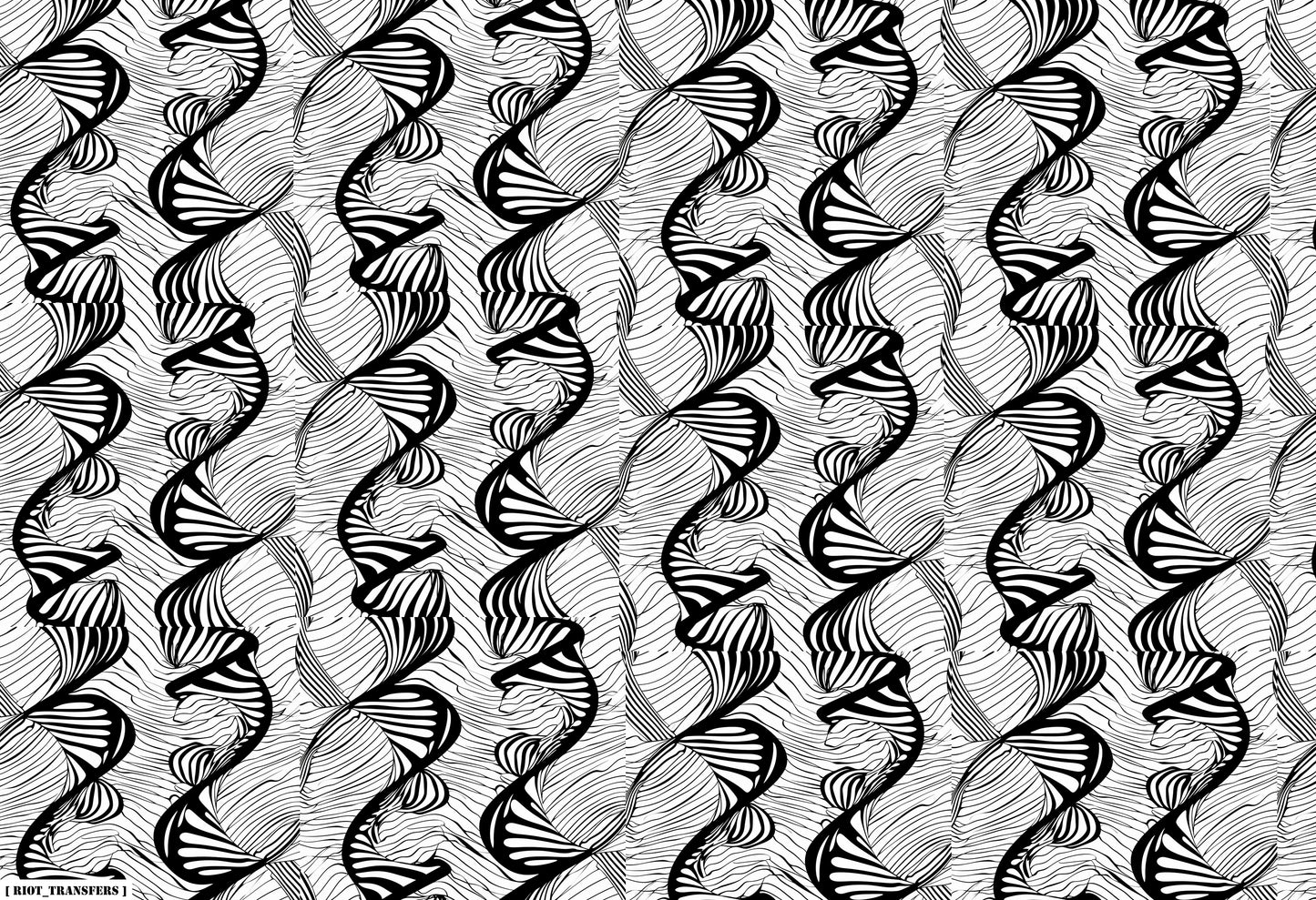 11 Double Helix Underglaze Transfer Sheet