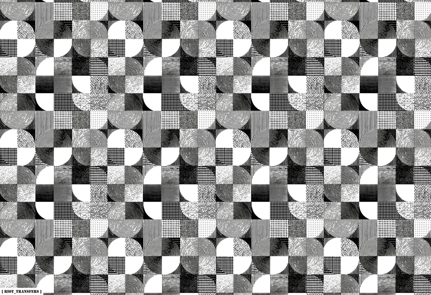 18 Rug Circles Underglaze Transfer Sheet